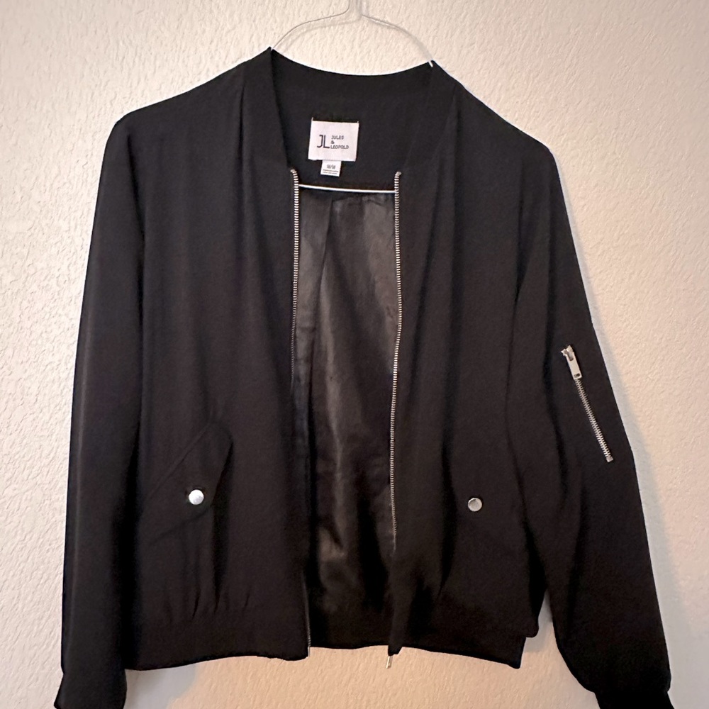 Black silky light jacket
